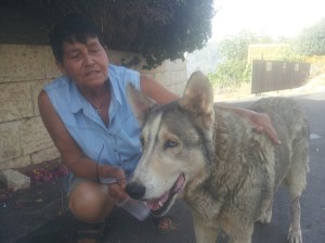 Zwei Einwohner des Moshav.